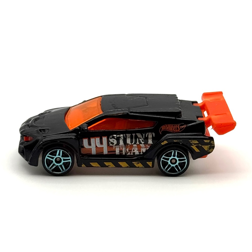 Hot Wheels Black Orange #44 Race Car Stunt Team X1849 Diecast 2012‎
